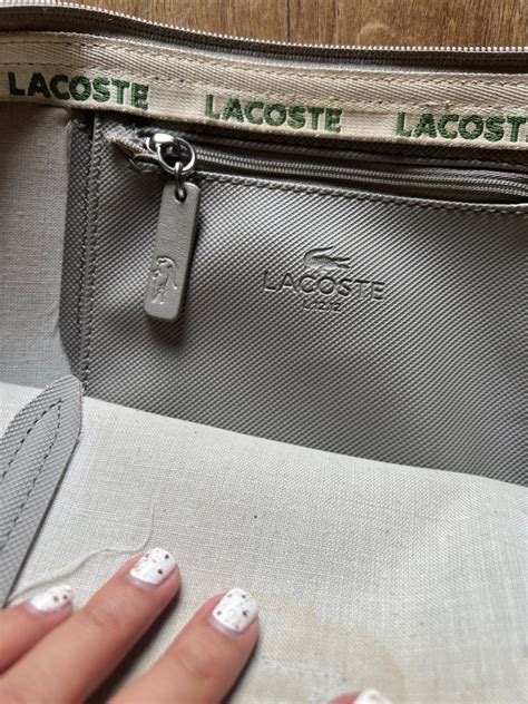 authentic lacoste tote bag original vs fake|lacoste counterfeit shoes.